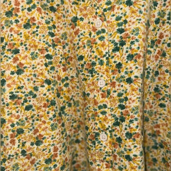 Wonderly Floral Button Down Shirt - Yellow and Green - Picture 4 of 7